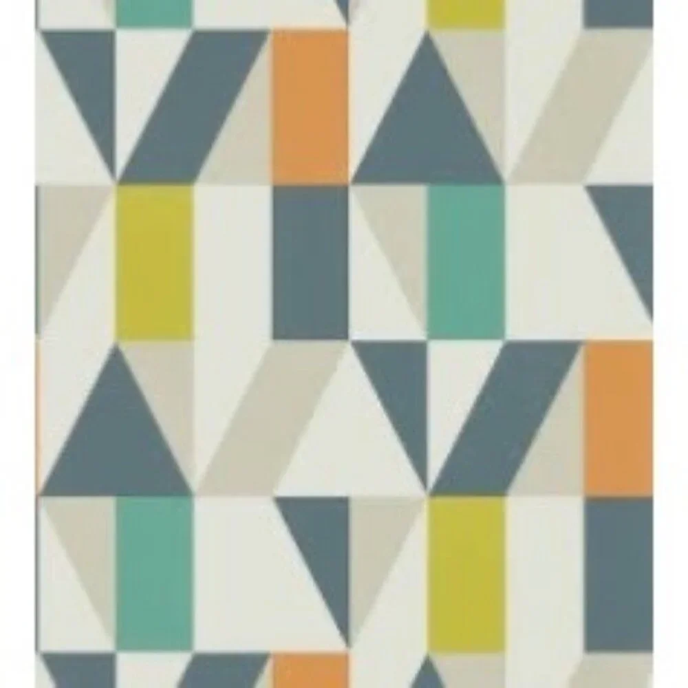 NEW Scion Nuevo Geometric Patchwork Wallpaper Roll Bright Modern Whimsical Fun
